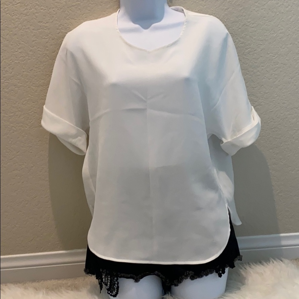 White loose top